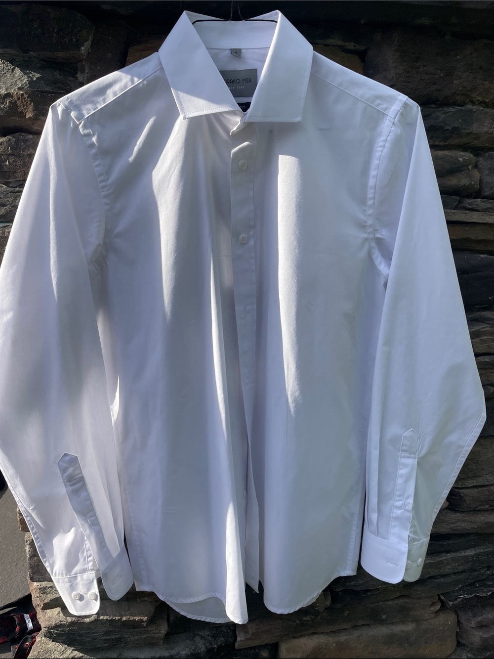 Men's White Dress Shirt - Classic Point Collar